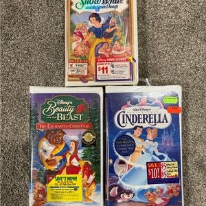 3 Disney VHS Movies factory sealed